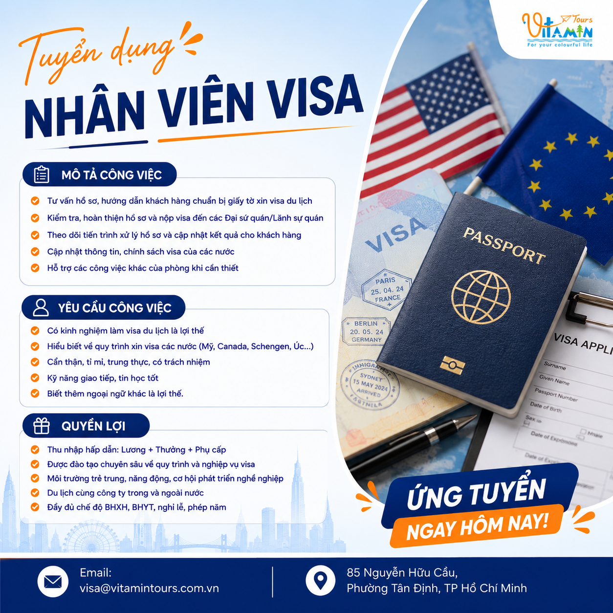 Tuyển dụng Nhân viên Visa