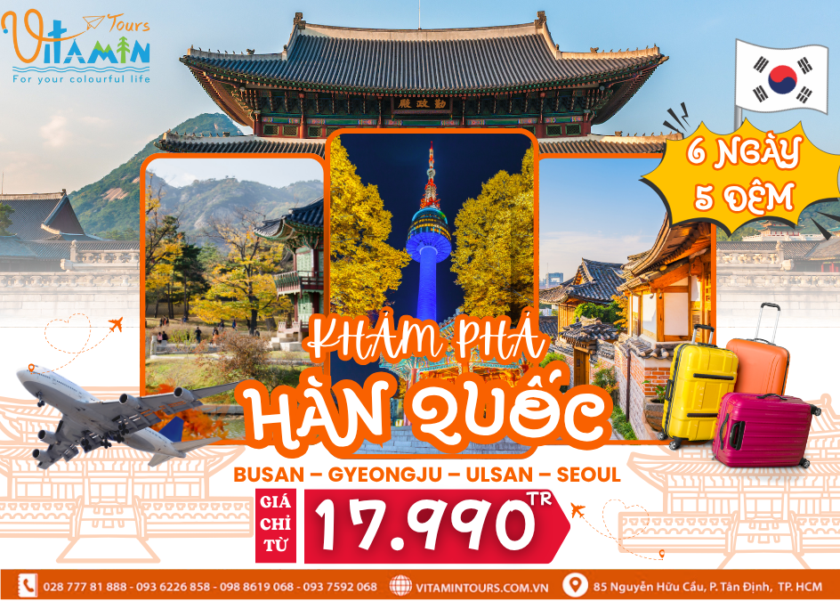 TOUR 6N5D - BUSAN – GYEONGJU – ULSAN – SEOUL - BAY VNA