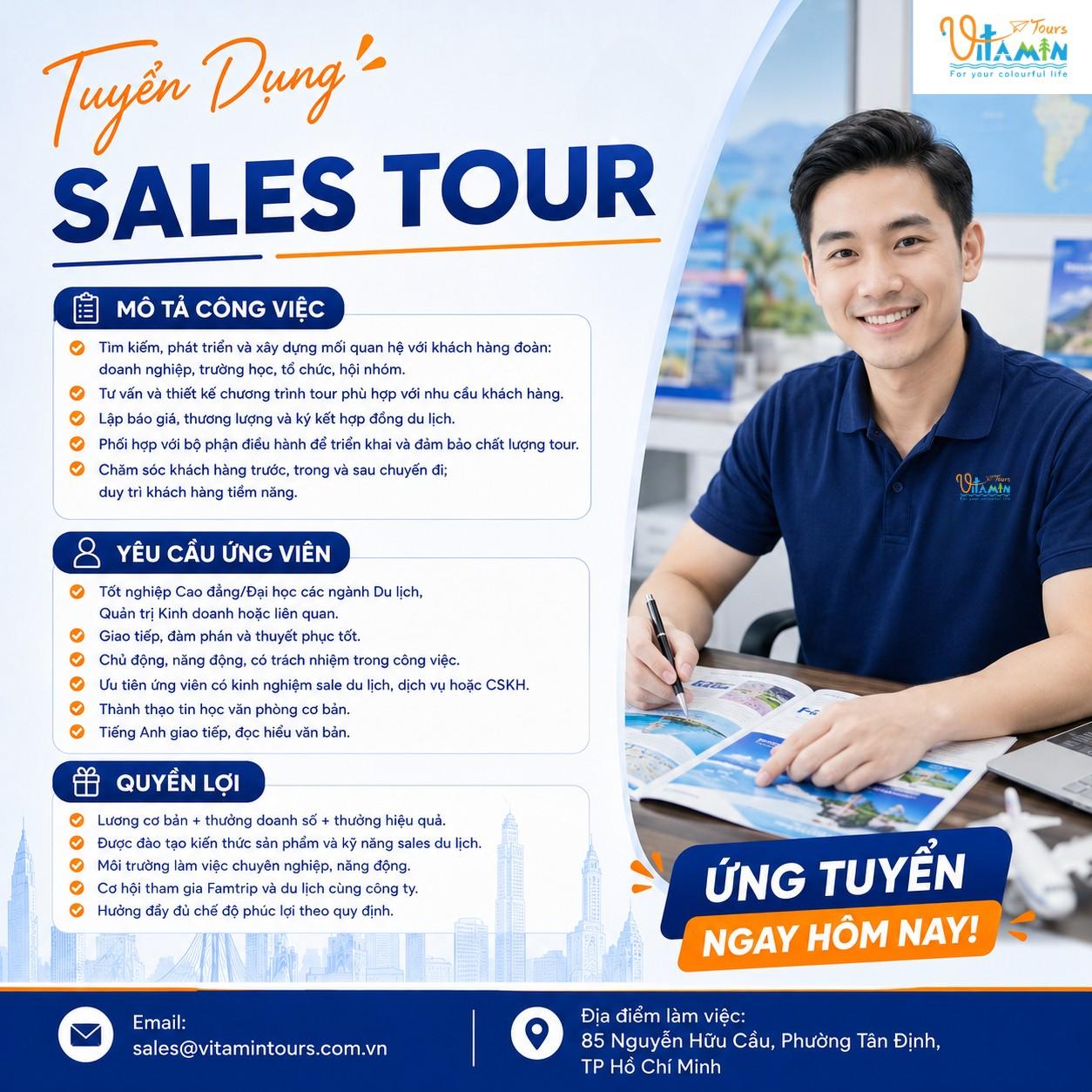 Tuyển dụng Nhân viên kinh doanh tour du lịch